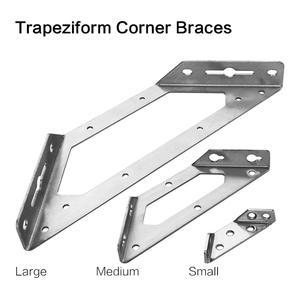 보강브라켓 사다리꼴 앵글 브래킷 스테인레스 스틸 코너 브레이스 삼각형 선반 지지대 조인트 패스너