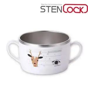 베이비 시리얼 손잡이 스텐 유아 어린이 이유식 그릇