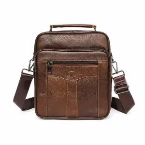 튼튼한 소가죽 남성 크로스백 여행 필수 보조가방 맨스백 출퇴근가방 가죽가방