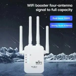 WALRAM 300Mbps 무선 WiFi 리피터 2.4G 신호 라우터 802.11N 장거리 익스텐더 증폭기 부스터