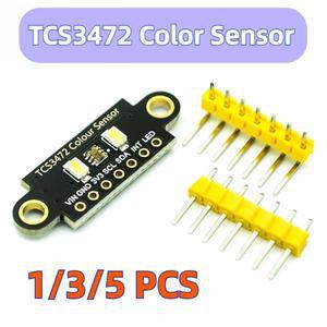 1/3/5PCS TCS3472 컬러 센서 인식 모듈 Arduino STM32 용 IR 필터가있는 RGB IIC 집열판 개발 보드