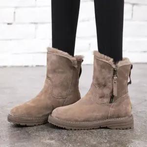 [옷자락]여자 겨울 데일리 포근 따뜻 스웨이드 앵클부츠