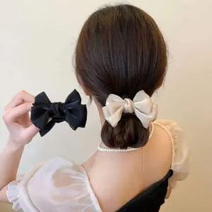 [골드스마일]올림 리본 머리 집게 묶음 당고 반 똥 헤어 삔 핀 집