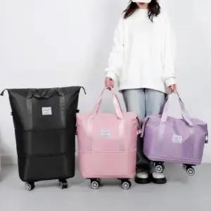[옷자락]남자 여자 여행 출장 다용도 실용 바퀴 보스턴백