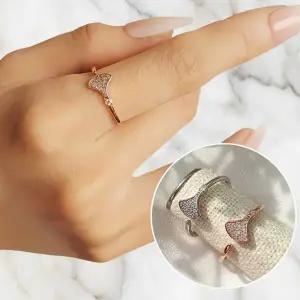 [하프클럽/]여성용 사랑스러운 일상 큐빅 지르코니아 포인트 링