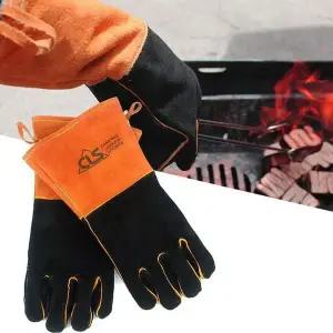 소가죽 장갑 벽난로 화덕 장작 우드스토브 숯불 연탄 난로 화로