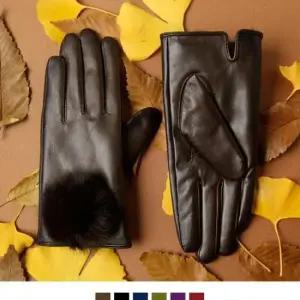 여자장갑 여우 방울 양가죽 여자 장갑