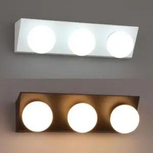 조명 LED 욕실등 밀키 3등 (블랙/화이트) / 전구포함