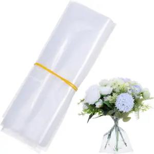 디비나 비타에 50개 꽃주머니 7.87x5.9인치 꽃다발 물받이 가방 신선하게 자른 꽃을 위한 PE 클리어 장미