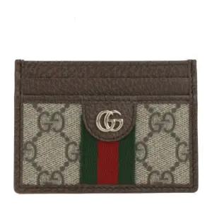 GG 슈프림 캔버스 웹 스트라이프 카드 지갑 838486 FAE0L9746