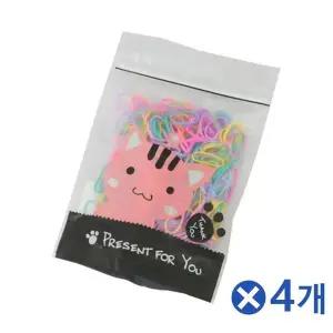 [셀러에이드]TBZ 넉넉한 데일리 헤어고무줄 L 캔디x4개 데일리헤어끈