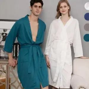 [SBD] 커플 극세사 가운 기장 호텔 와플 목욕 무릎 수면 여성 잠옷 가운 목욕 가을