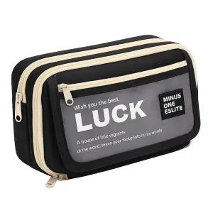 대용량 LUCK 필통 중학생 고등학생 대학생 펜파우치