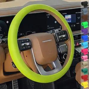 논슬립 실리콘 차량용 실리콘 핸들커버 자동차 얇은 핸들카바 원형 D컷