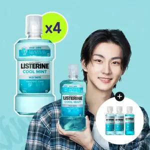 리스테린 쿨민트 마일드 750ml, 4개 + 증정(쿨민트 마일드 100ml, 2개 + 쿨민트100ml, 1개)