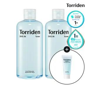 [SET] 토리든 다이브인 저분자 히알루론산 토너 300ml X 2개 (+수딩크림 20ml)