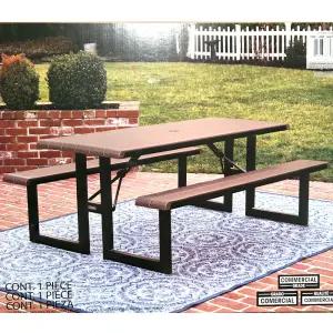 라이프타임 접이식 피크닉테이블 야외용 캠핑 183x74