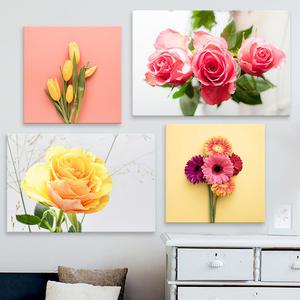 봄을 담은 장미 튤립 꽃그림 캔버스 액자 실내 카페 거실 인테리어