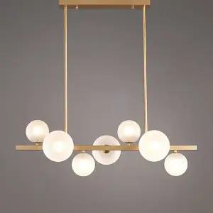 아이리스 버블 7등 골드 도금 펜던트 전구 포함 식탁등 카페 인테리어 조명 버블팝