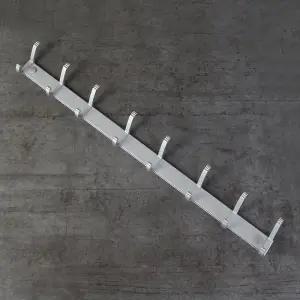 16구 벽고정 후크 옷걸이(실버) / 옷정리 벽걸이 행거