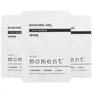 위드모먼트 일회용 쉐이빙젤 3ml x 100개 여행용 휴대용 면도 크림 폼 젤 거품