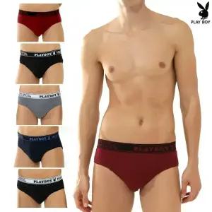 플레이보이 남자 삼각팬티 5종세트 85-130사이즈 남자팬티 세트