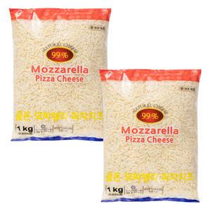 이스트밸리 자연 99% 모짜렐라 피자치즈 1kg 2팩