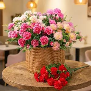 프렌치 카네이션 꽃 부쉬 5색 조화 어버이날 스승의날 꽃다발