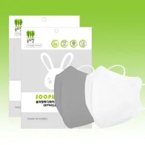 숲의향 마스크 KF94 100매 소형 화이트 그레이 숨쉬기편한