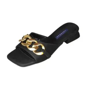 [세라] (3color) 여성 사틴스판 골드체인장식 뮬(2cm) A22M010