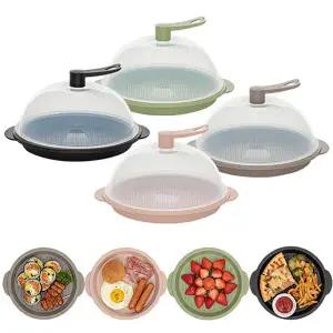 전자렌지용 플레이팅 원형접시 푸드커버 세트