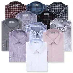 스트라이프셔츠 체크셔츠 일자핏 정장 긴팔 남성 와이셔츠