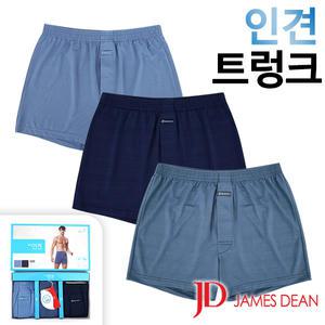 [제임스딘]인견 스판 슬림핏 인밴드 남성트렁크팬티3매입세트(JHMTZZ09)95-110