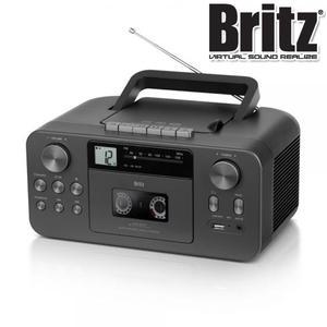 브리츠 BZ-LX50BT 블루투스 스피커 카세트 올인원 CD플레이어 오디오 녹음 FM라디오 USB 건전지사용