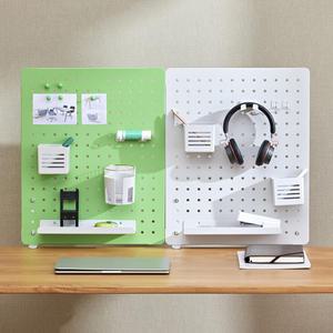 [감씨]스틸 페그 보드 타공판 파티션 책상 가림막 2pcs 1set 클램프형 DSK002WD