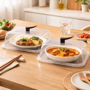 국내산 전자레인지 데우기 뚜껑 푸드커버 그릇 덥개 2P