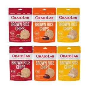 오래오랩 버섯 현미칩 90gX6팩 당뇨 암환자 어르신 간식 단백질 누룽지 과자