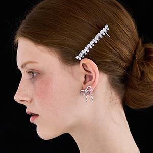 [장폴클라리쎄]큐빅 리본 자동핀 JP-23-318AB