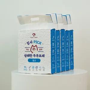 집사픽 상쾌한 무색소 대용량 고양이 두부모래 가는입자 밀크향 16kg