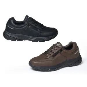 황토발 소가죽 지퍼 남성 컴포트화 남성 신발 캐주얼화 중년남성화