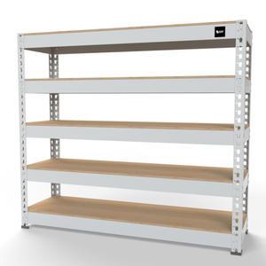 울트라랙 일체형 5단 철제선반 경량랙 무볼트 조립식 앵글 진열 수납 랙 수납장