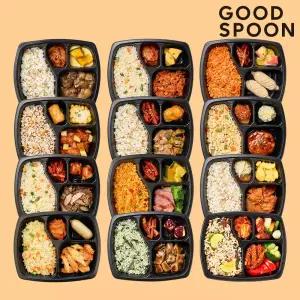 굿스푼 체중조절용 다이어트도시락 12종 6팩/12팩 몸매관리 단기 집중 관리 식단