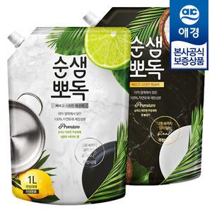[애경] 순샘 뽀독 주방세제 리필 1L x3개