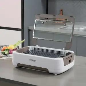 [안방그릴 울트라] 연기+냄새+기름잡는 전기그릴 (가방+필터10개 포함) AB1101MF/바베큐 삼겹살 대형 그릴 시즌6