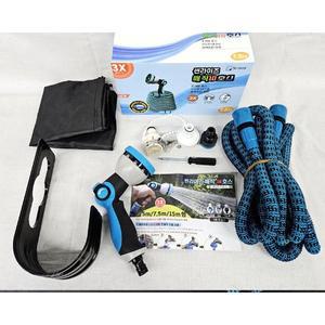 [레티지아]썬라이즈  매직나인 5m 세트 물호스 수도 베란다 청소 세차  워터건 분사기