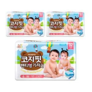 코멧 베이비 코지핏 팬티형 기저귀 남여공용 점보(17kg) 96매 점보