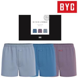 BYC 80수 고급 패턴 순면 남자 트렁크 3종세트 MCG1446