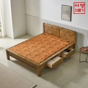[여명의료기]황토볼 흙침대 퀸 Q 수납형 고재침대