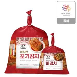 (y)[종가] 아삭한포기김치 4.4kg + 파 1kg