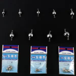 회전 봉돌 도래추 고리 낚시추 국산 구멍추 스위벨 싱커 원투 강철추